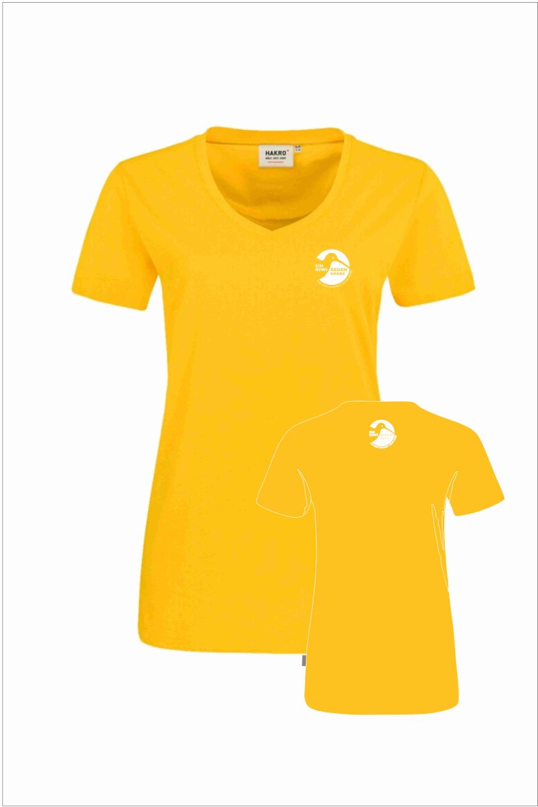 Ein Kiwi gegen Krebs V-Shirt Damen; Logo: klein/klein